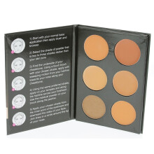 Cameo Cosmetics Contour Kit met 6 Kleuren, Medium, Sleek Palette voor Highlighten en Contouren