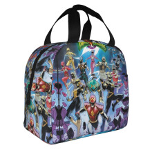 Grote Power Rangers lunchtas voor dames en heren, geïsoleerde lunchbox voor volwassenen, herbruikbare lunchtas voor werk, picknick of reizen (zwart)