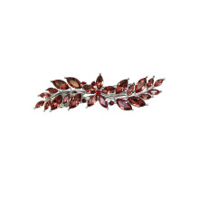 Faship Clip de Cabello Pequeño Floral Burdeos