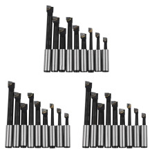 27Pcs Durable Hard Alloy Shank Boring Bar Set Carbide Tipped Bars 12mm for 2 Inch 50mm Boring for Lathe Milling