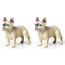 2X Pug Dog French Bulldog Models Standing Position Action Figure Kids Educational Cheap Toy Gift Collection
