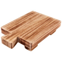 Socle rectangulaire en bois avec poignée, petit, pour porte-savon de salle de bain