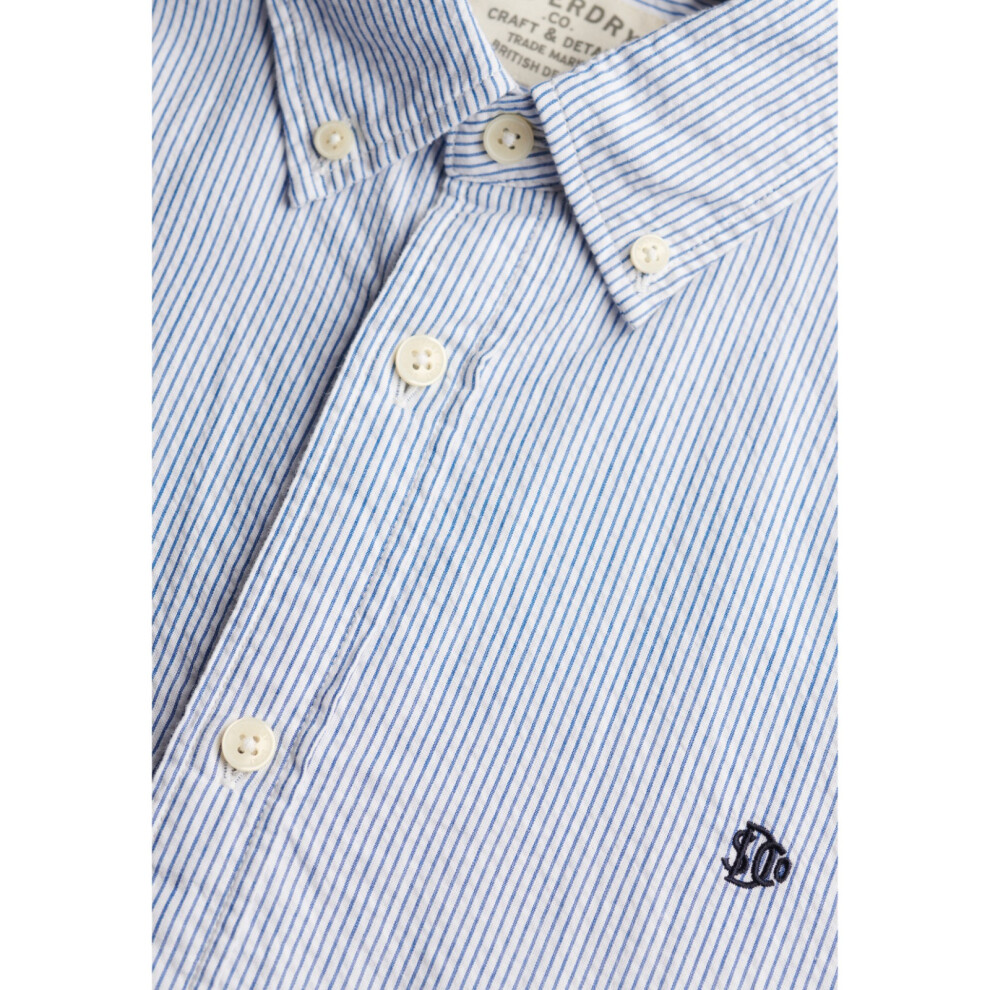 Superdry Men's Beige Shirt Classic Seersucker - Image 2