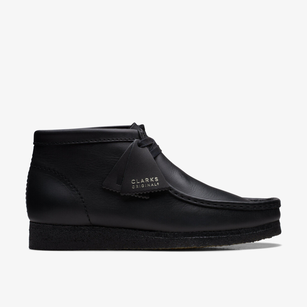 Clarks (Standard, 6 (Adults')) Wallabee Boot Black Leather
