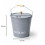 15l Grey Kindling Bucket with Lid 30cm diameter 2