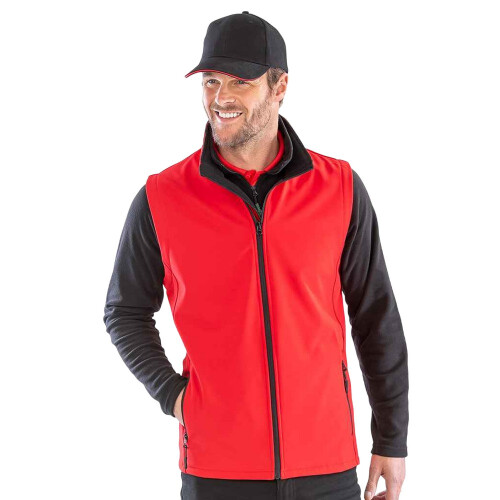 Result (XL, Red/Black) Result Mens Core Printable Soft Shell Bodywarmer 2