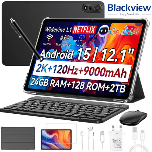 Blackview Blackview MEGA 2 Tablet with Keyboard 12'' 24GB + 128GB 2K FHD Display Android 1