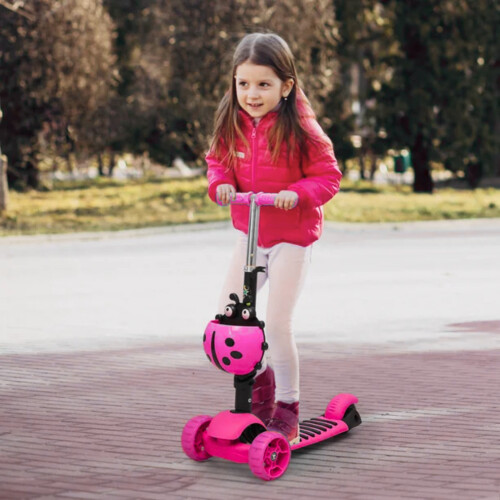 3-in-1 Kids Scooter with LED Light-Up Wheels – Adjustable Handlebar 2