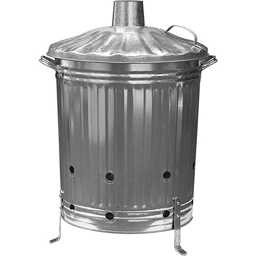 GARDEN RUBBISH FIRE GALVANIZED INCINERATOR PAPER LEAF WASTE BURNER 3 SIZES 1