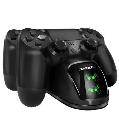 Dual USB Charging Dock Compatible with PS4, Controller Charger Station with LED Indicator for PS4 Slim Pro Wireless Gamepad 2