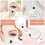 30X Magnifying Mirror with Handle – Double-Sided Makeup Mirror (1X/30X), Foldable & Portable – White 5