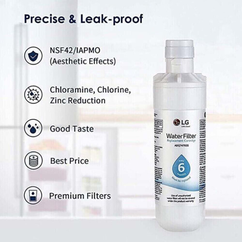 3 PACK for LG-LT1000P ADQ747935 Refrigerator Water Filter Replacement Kit 2