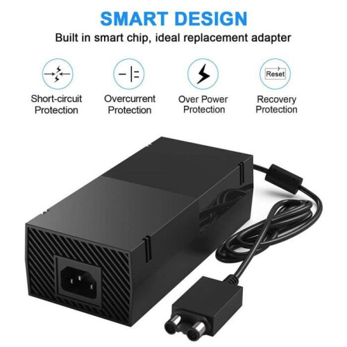 Adaptador de corriente para Xbox One - Negro - Con cable - Cargador 1