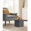 Storage Ottoman - Fabric - Dark Grey - Versatile Footrest and Storage Solution 9