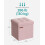 Foldable Storage Ottoman - Fabric - Jelly Pink - Versatile Footrest and Storage Solution 5