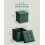 Storage Ottoman - Fabric - Retro Green - Foldable Design 3