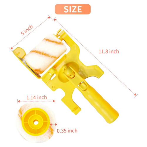 Paint Edger Roller Brush Paint Edger Combo Kit, Clean-Cut Paint Edger Roller Brush, Paint Brushes Safe Tool 2