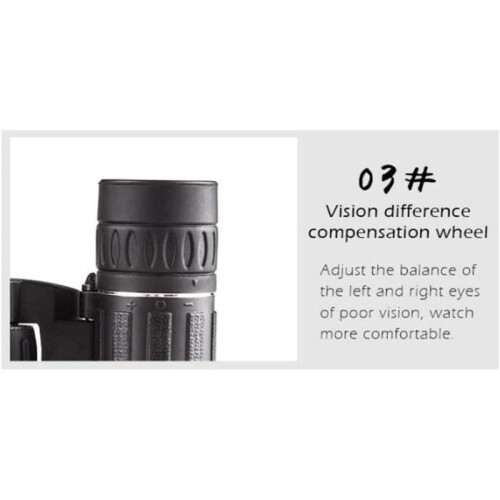 Powerful 40x22 HD Binoculars, 2000m Range, Foldable Mini BAK4 FMC Optics - Black 1