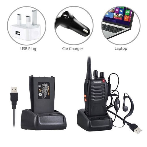 BaoFeng BF-888s Walkie-Talkie – Long Range – USB Rechargeable – Headset – LED Flashlight 1