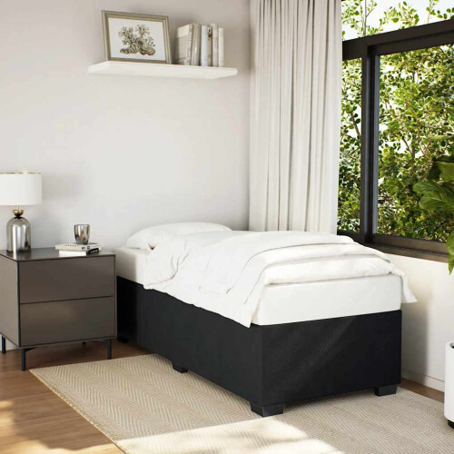 VidaXL vidaXL Bed Frame without Mattress Black Single Velvet