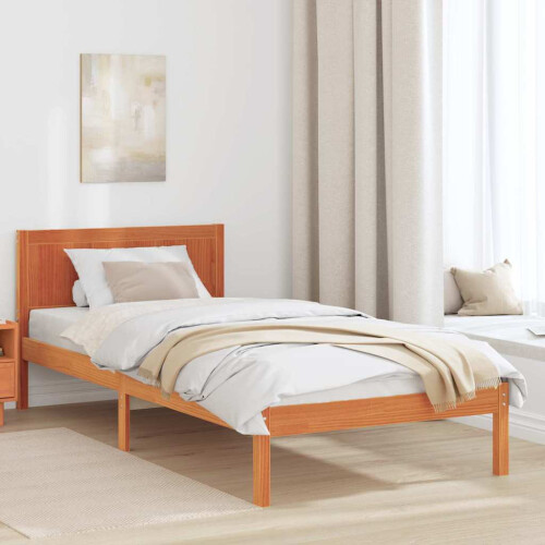 VidaXL vidaXL Bed Frame Brown 90 x 200 cm Solid Pine wood