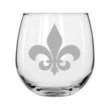 Verre à vin pour vin rouge ou blanc Fleur de Lys (47 cl, sans pied)
