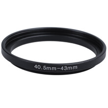 Adattatore ad anello step-up in metallo da 40,5 mm a 43 mm per fotocamera.