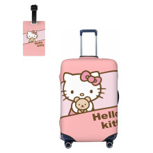 Hello Kitty Reisekofferhülle, waschbarer elastischer Gepäckschutz für Koffer von 74-81 cm (29-32 Zoll), mit verdecktem Reißverschluss –