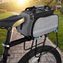 ¡Oferta de San Valentín 2024 de LOOPSUN! Bolsa trasera para portaequipajes de bicicleta con ganchos ultrarresistentes y bolsillos grandes,