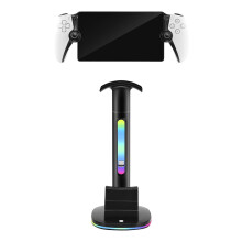 jixopn RGB Laddningsdockningsstation Hörlursställ för PS5Portal för PlayStation Portal