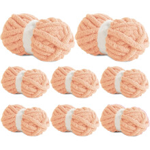 piezas de hilo de chenilla grueso para ganchillo y punto, juego de hilo de kitting suave y esponjoso de 8 oz, hilo de felpa de terciopelo grueso para