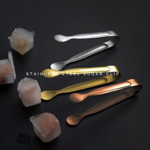 Pinces alimentaires miniatures Feiona en acier inoxydable, petites pinces, pinces à sucre pour cubes de café