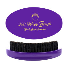 360 Wave Brush, Build Deeper Waves, Soft & Hard Boar Bristle Curved Brushes BLACK LAVISH ESSENTIALS Hard Bristle (Medium-Hard Brush, Purple)
