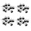 40 Pcs 2 Pin  MIC Capsule Electret Condenser Microphone Silver Tone Black 2