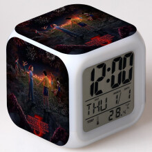 Stranger Things Square Alarm Clock 7-Color LED (C)