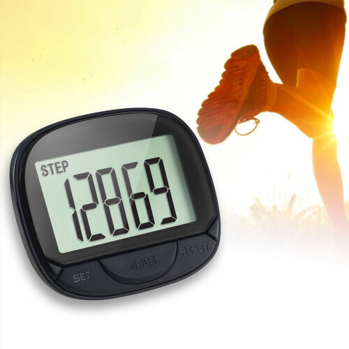 Βηματόμετρο Htovila με ρολόι, τρισδιάστατο clip fitness tracker για απόσταση/θερμίδες, φορητή 1