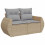 VidaXL vidaXL Gartensofa-set 12 stk. 12-Sitzanzahl Beige und Hellgrau 6
