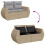 VidaXL vidaXL Gartensofa-set 12 stk. 12-Sitzanzahl Beige und Hellgrau 12