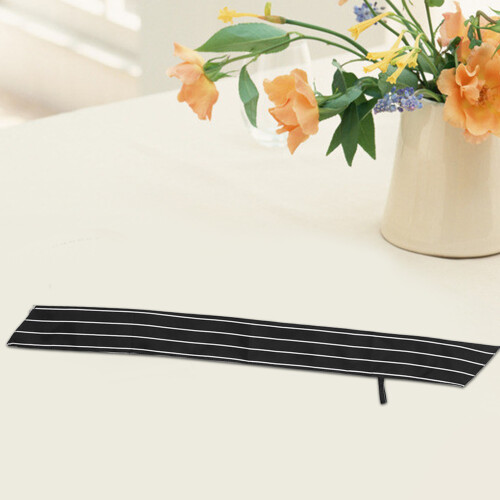 Service Schal Kragen 100x9cm Schwarz Weiß 2