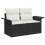 VidaXL vidaXL Garten-Sofa-Set Schwarz 6