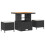VidaXL vidaXL Garten-Sofa-Set Schwarz 4