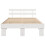 VidaXL vidaXL Bed Frame with Headboard White 120 x 190 cm Solid Pine Wood 4