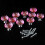 Kristall Schrankknopf Rosa 30mm 10er Set 9