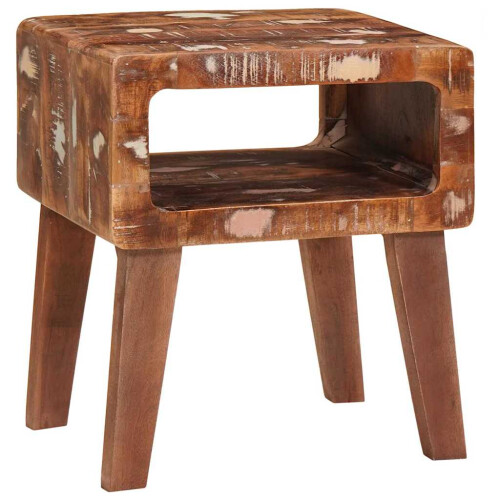 VidaXL vidaXL End Table with Shelf Brown 40 x 32 x 46 cm Solid Reclaim Wood 1