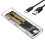 M2SSD-kabinet M.2NVME SSD-kabinet Bærbart USB3.1Type-C SSD Transparent harddiskkabinet 5Gbps til pc 4
