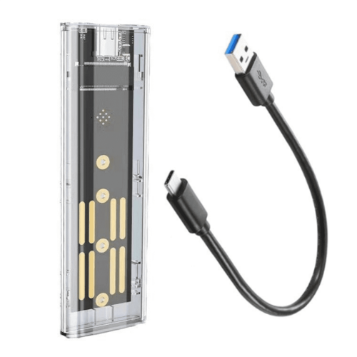 M2SSD-kabinet M.2NVME SSD-kabinet Bærbart USB3.1Type-C SSD Transparent harddiskkabinet 5Gbps til pc 1