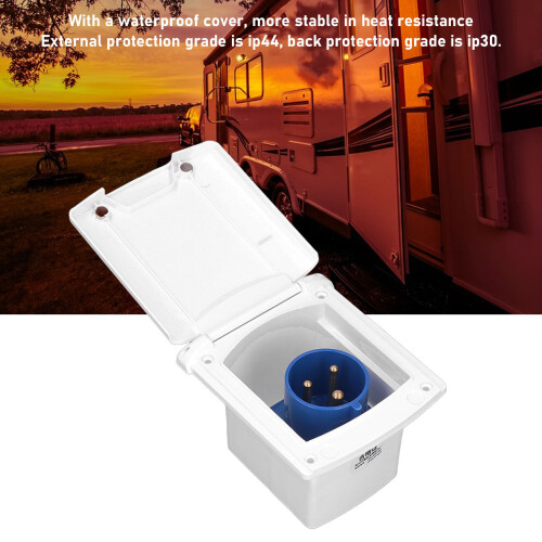 32A Camper Steckdose Wasserdicht Einbau 2