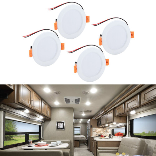 LED Deckenleuchte Set 4x 12V 3W IP44 Weiß 2