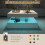White LED Coffee Table with 2 Storage Drawers 4