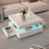 White LED Coffee Table with 2 Storage Drawers 7